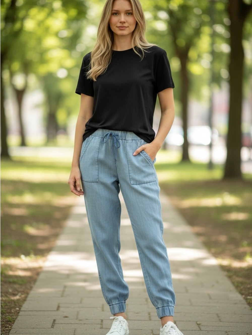 NWT Velvet Heart Blue Elastic Waist Jogger Pants